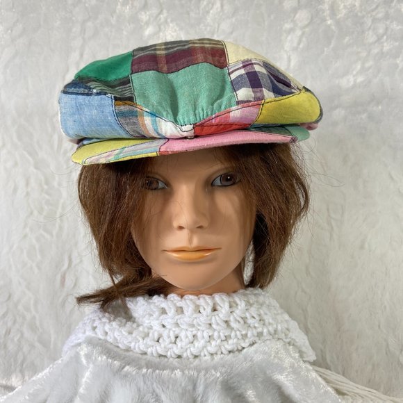 Vintage 60s Indian Madras Newsboy Cabbie Union Made Small Hat Cap - Picture 5 of 10